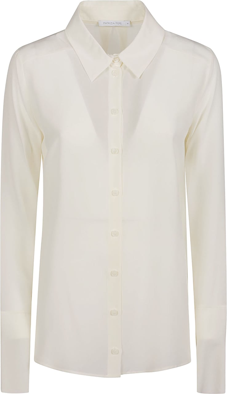 Patrizia Pepe Long Sleeve Shirt White Wit