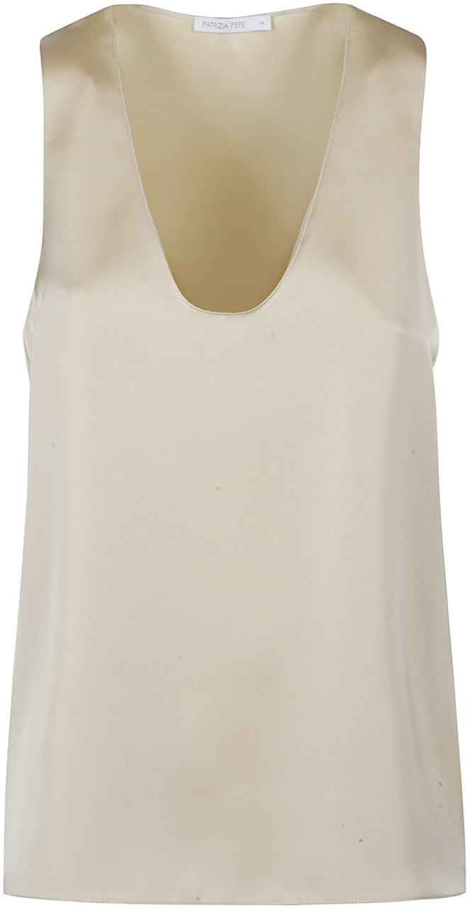 Patrizia Pepe Tank Top White Wit