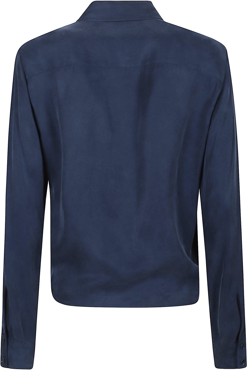 Patrizia Pepe Long Sleeve Shirt Blue Blauw