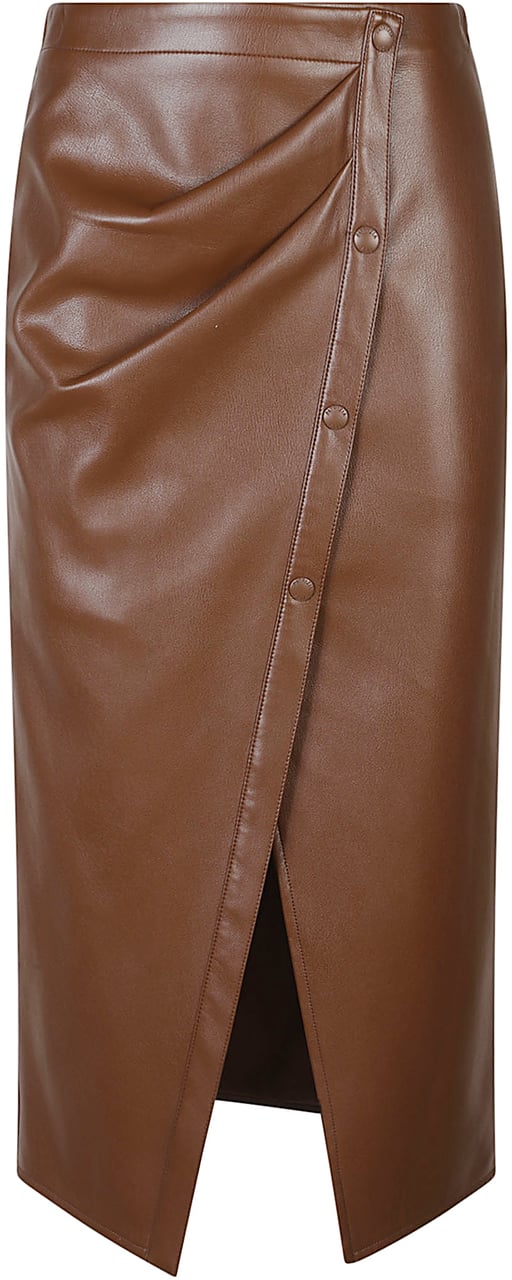 Patrizia Pepe Asymmetric Skirt Brown Bruin