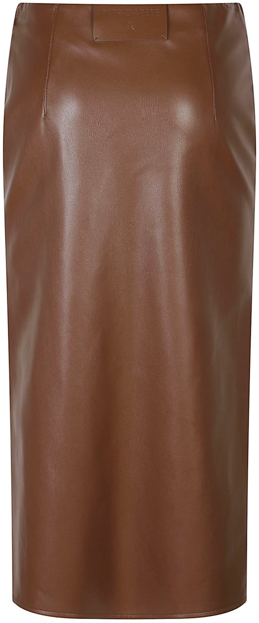 Patrizia Pepe Asymmetric Skirt Brown Bruin