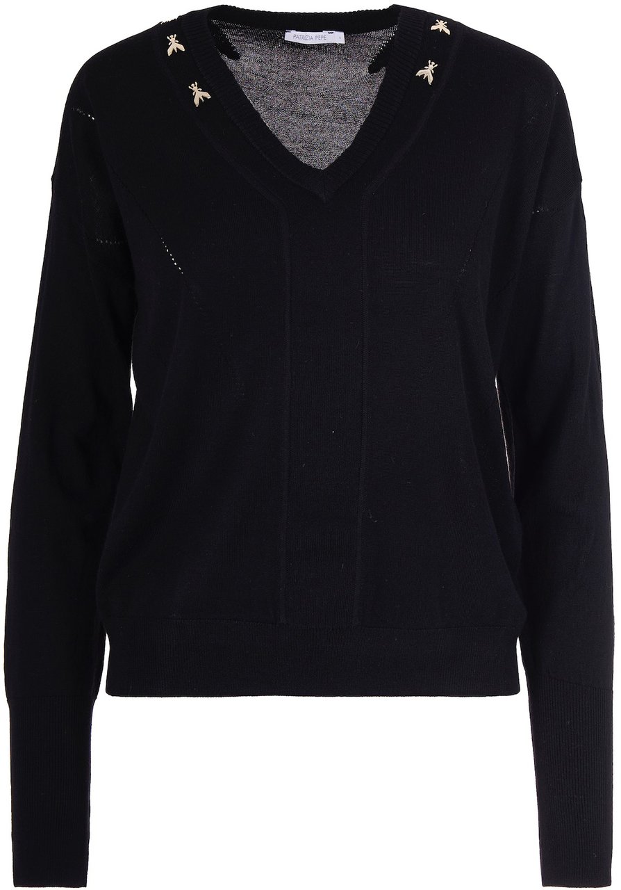 Patrizia Pepe Sweaters Black Zwart