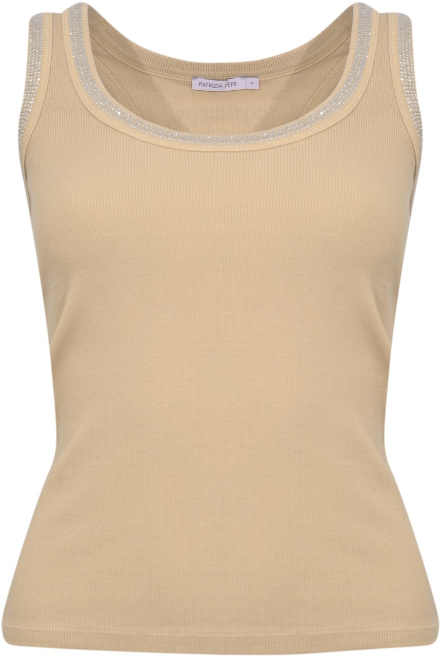 Patrizia Pepe Top Fade Beige Beige