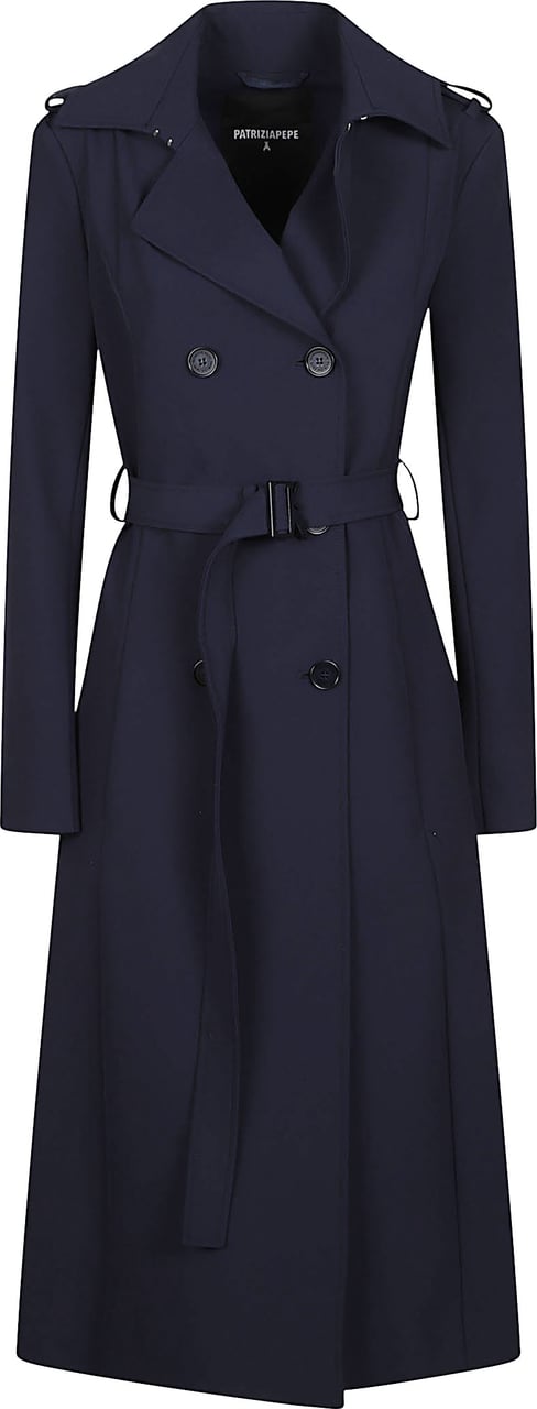 Patrizia Pepe Trench Blue Blauw