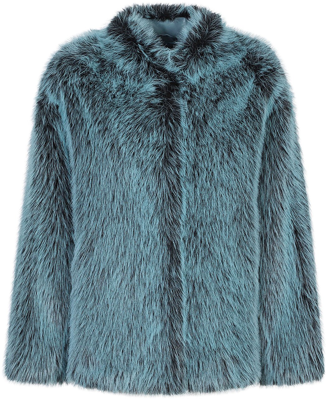 Patrizia Pepe Faux Fur Coat Green Groen