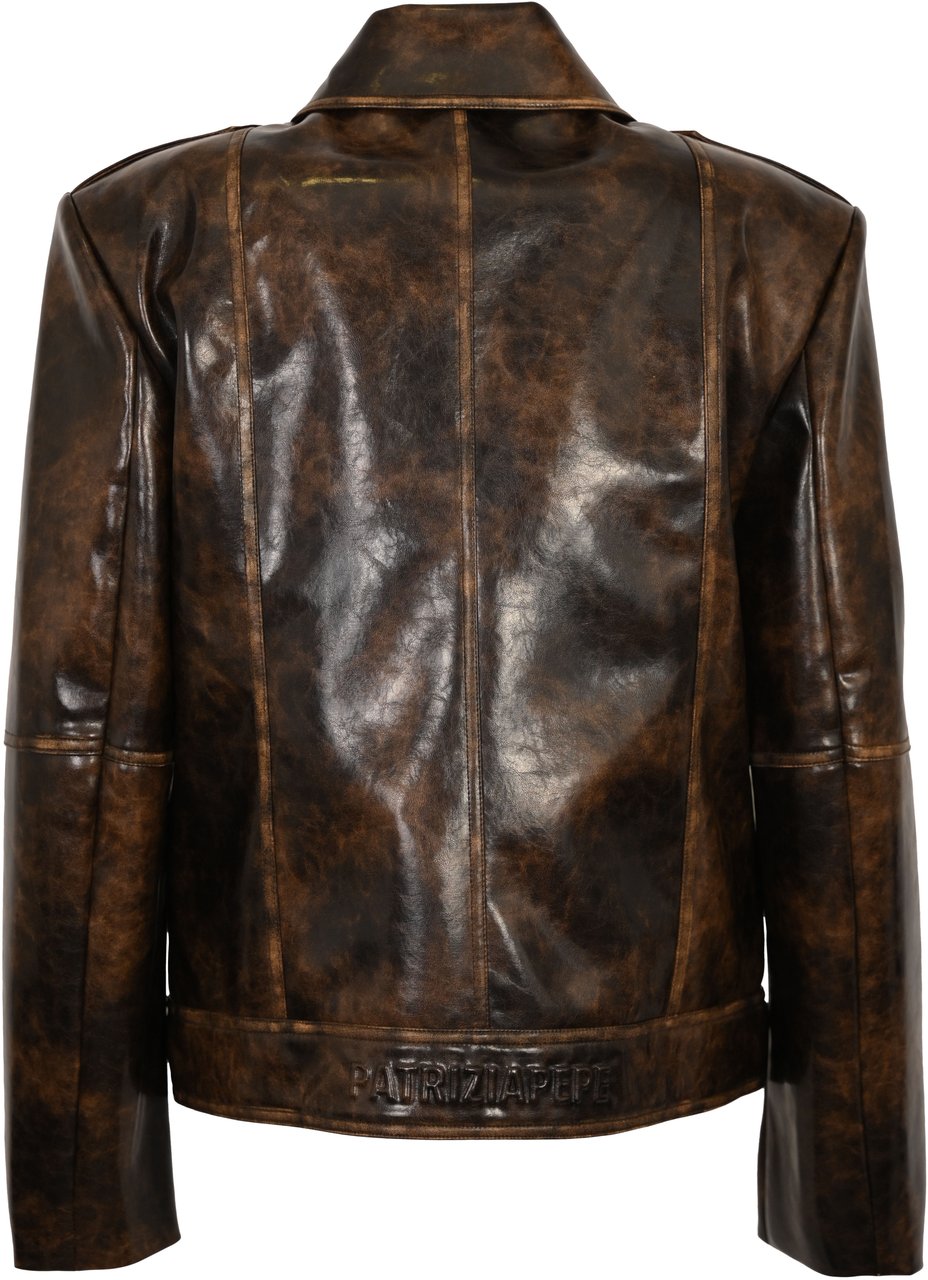 Patrizia Pepe Coats Brownblack Brushed Bruin