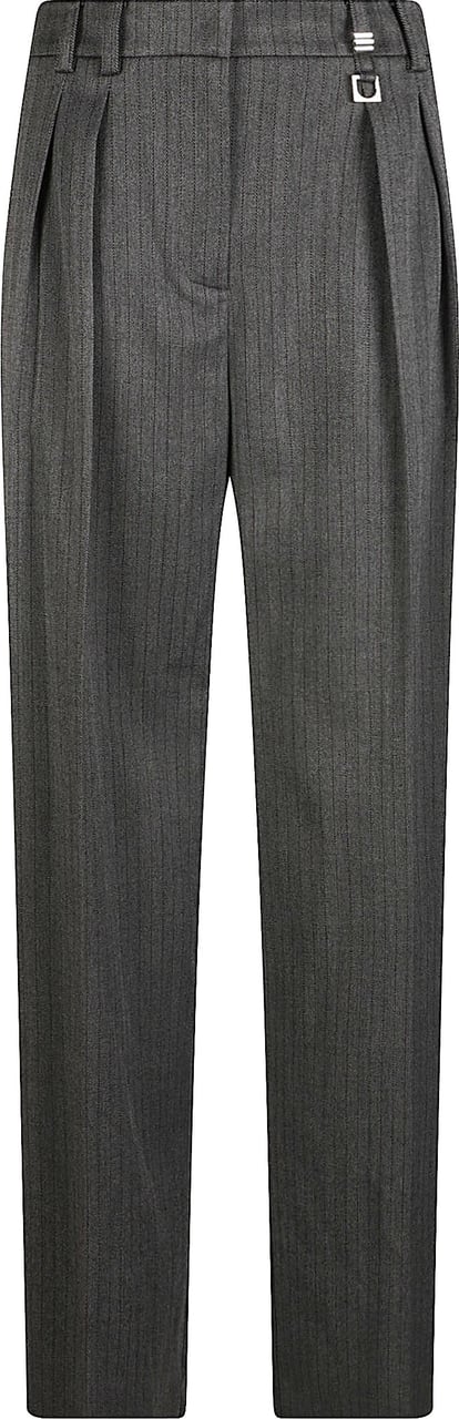 Patrizia Pepe Wide Leg Pant Grey Grijs