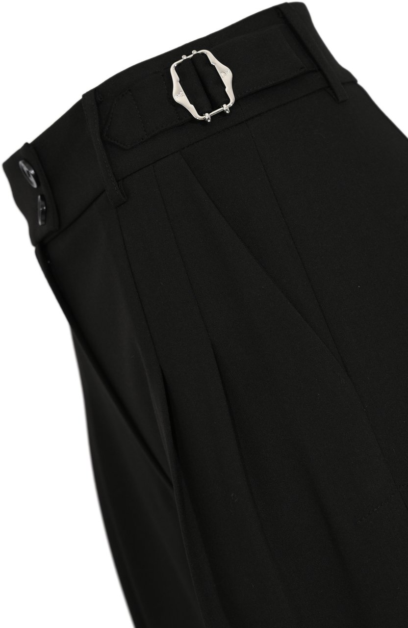 Patrizia Pepe Trousers Black/Warm Ivory Zwart