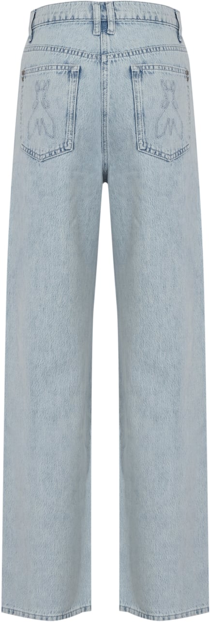 Patrizia Pepe Trousers New Light Blue Wash Blauw