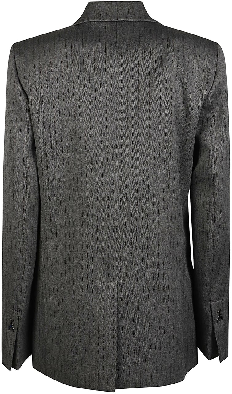 Patrizia Pepe Double Breasted Jacket Grey Grijs