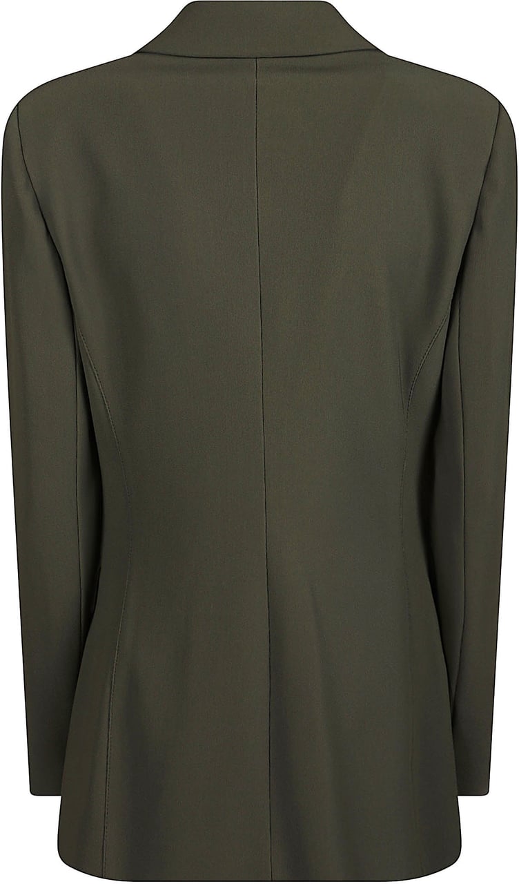 Patrizia Pepe Single Breasted Jacket Green Groen