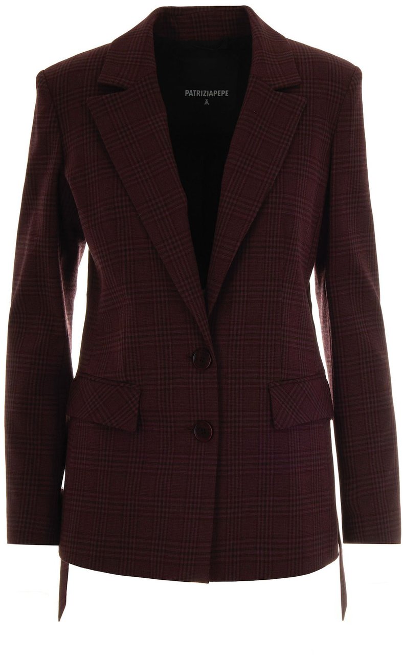 Patrizia Pepe Jackets Purple Red Check Rood