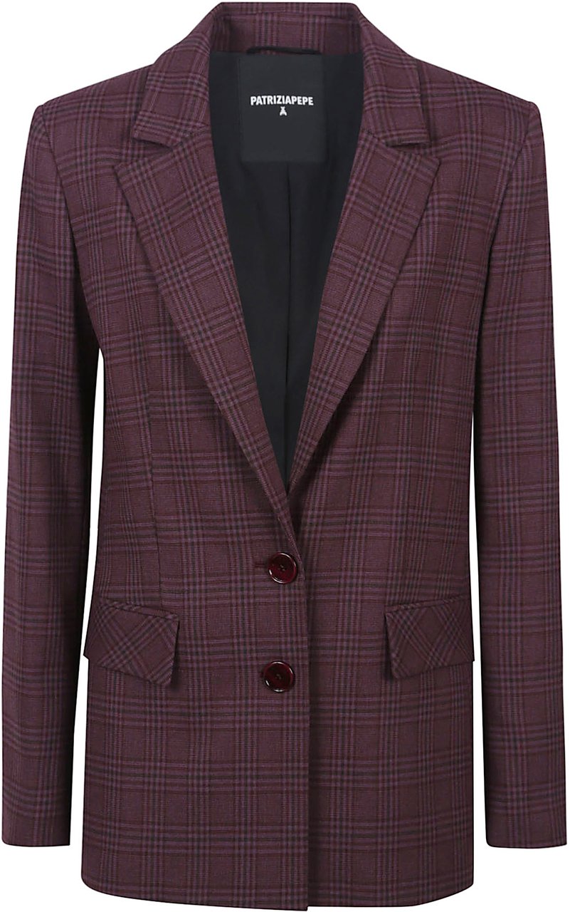 Patrizia Pepe Single Breasted Jacket Red Rood