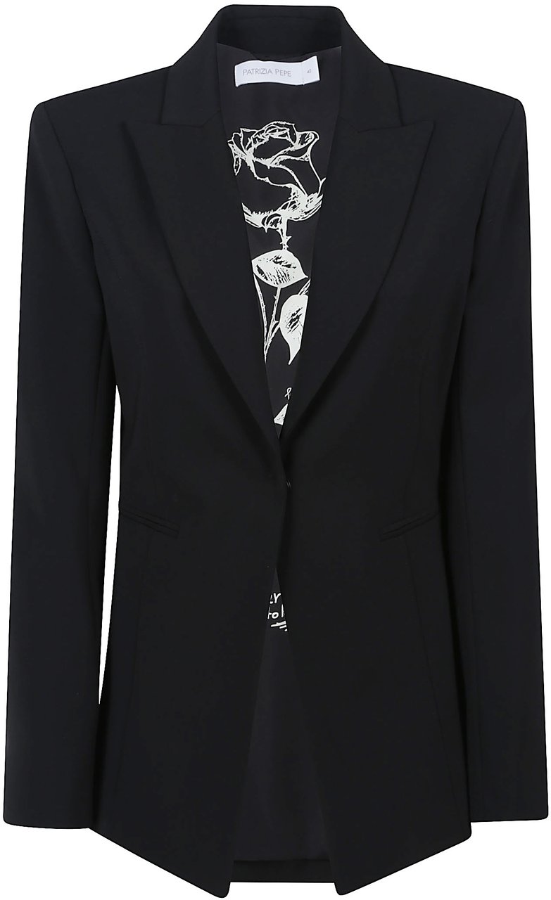 Patrizia Pepe Essential Jacket Black Zwart