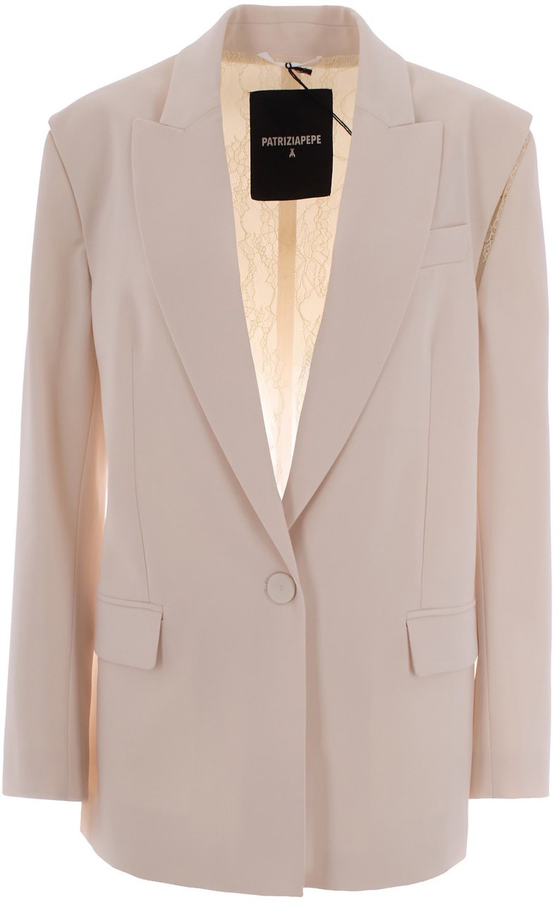 Patrizia Pepe Jackets Warm Ivory Geel