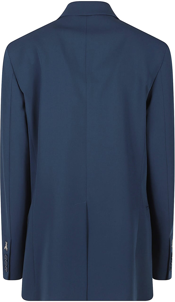 Patrizia Pepe Double Breasted Jacket Blue Blauw