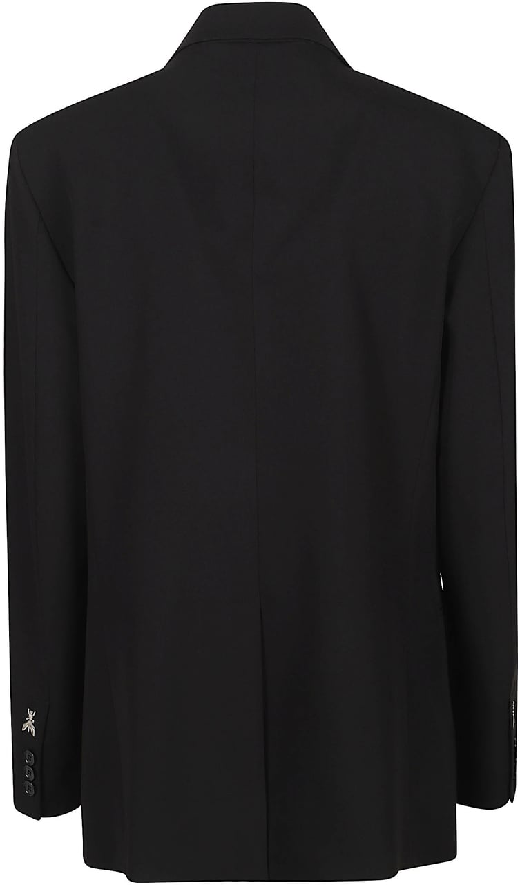 Patrizia Pepe Double Breasted Jacket Black Zwart