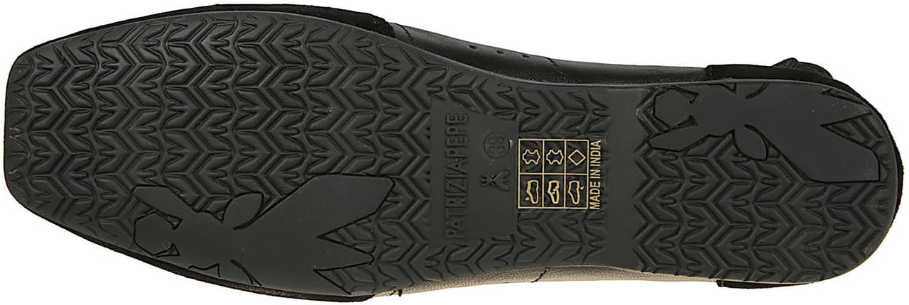 Patrizia Pepe Lace-up Ballerinas Black Zwart