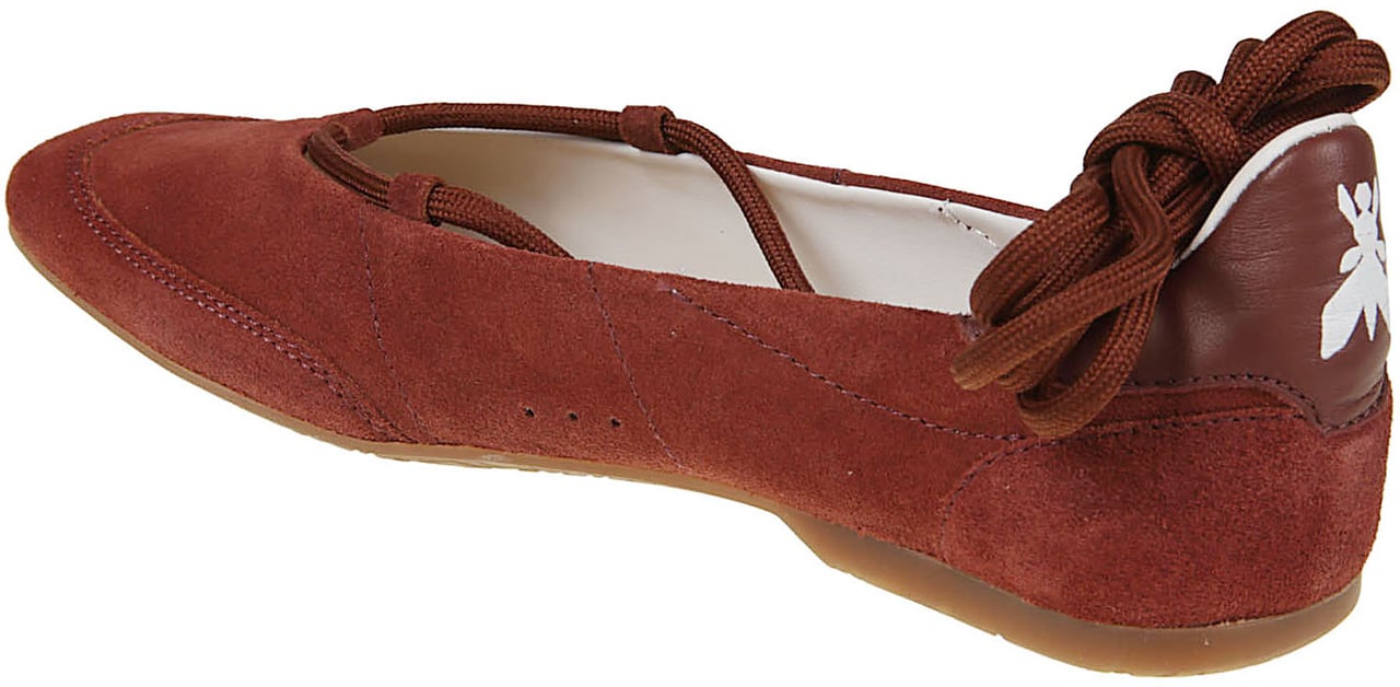 Patrizia Pepe Lace-up Ballerinas Brown Bruin