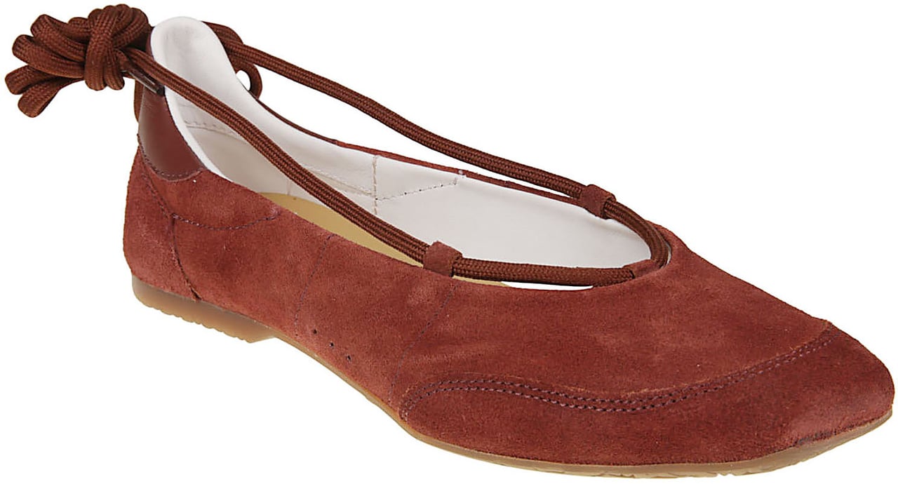 Patrizia Pepe Lace-up Ballerinas Brown Bruin