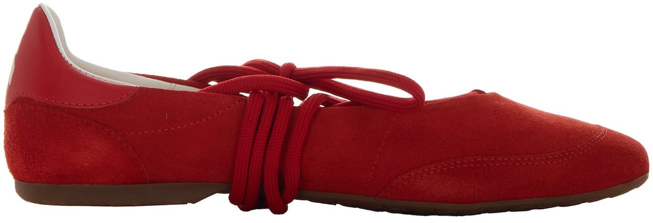 Patrizia Pepe Flat Shoes Red Suede Rood