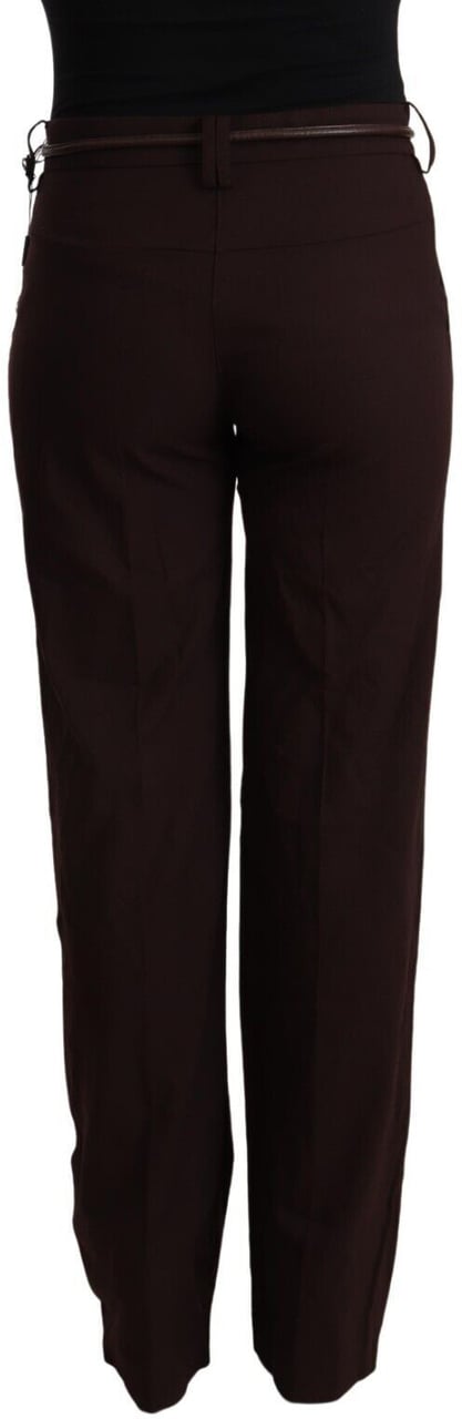 Patrizia Pepe Black High Waist Straight Formal Pants Zwart