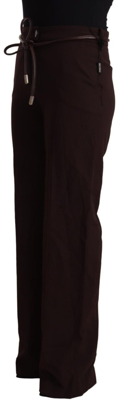 Patrizia Pepe Black High Waist Straight Formal Pants Zwart
