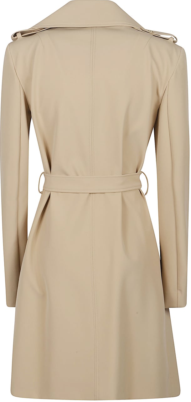 Patrizia Pepe Double Breasted Trench Brown Bruin