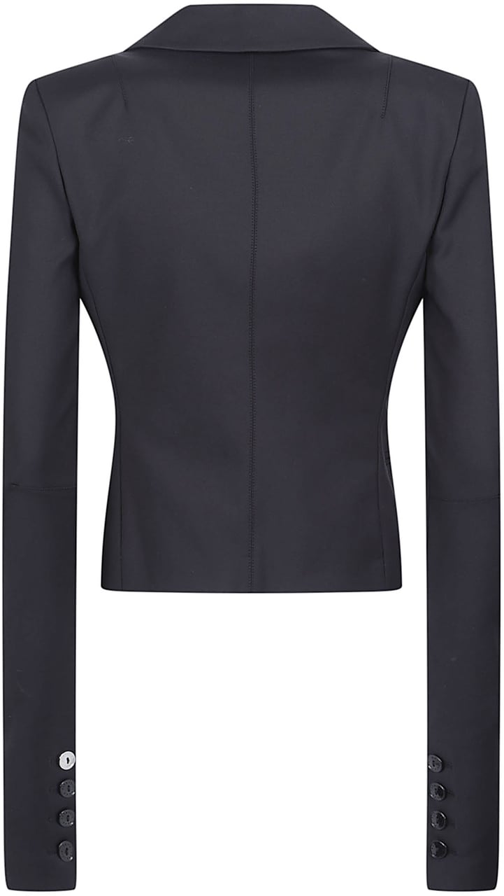 Patrizia Pepe Long Sleeve Jacket Black Zwart