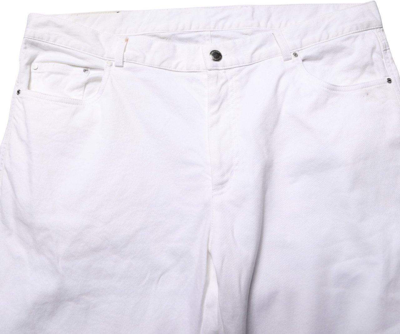 Paul & Shark White Straight Mid Waist Denim Trouser Jeans Wit