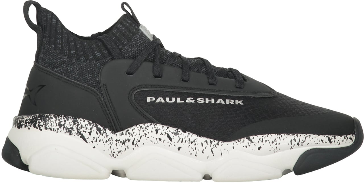 Paul & Shark Modern black sneakers for sports and style Zwart
