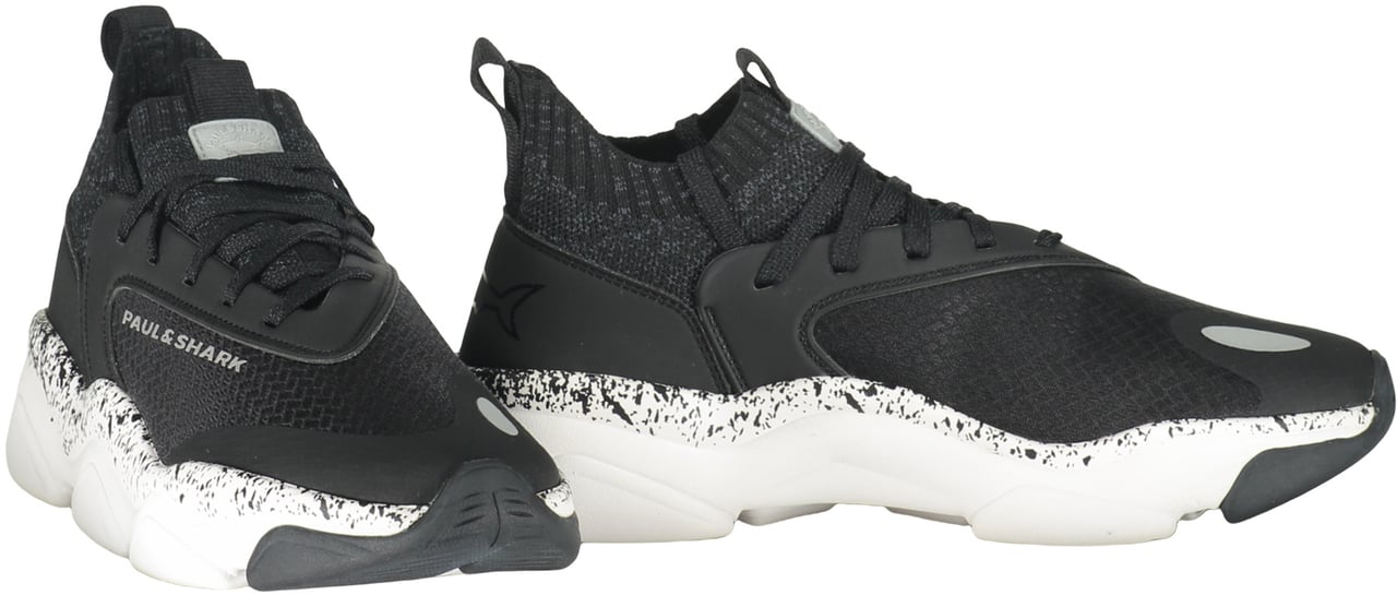 Paul & Shark Modern black sneakers for sports and style Zwart