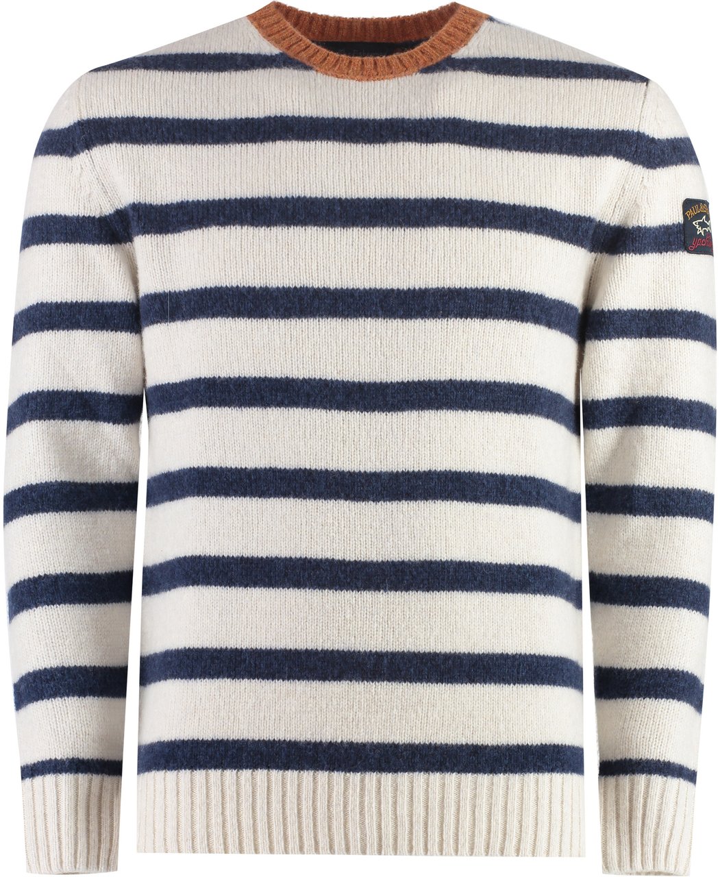 Paul & Shark Wool-blend crew-neck sweater Wit