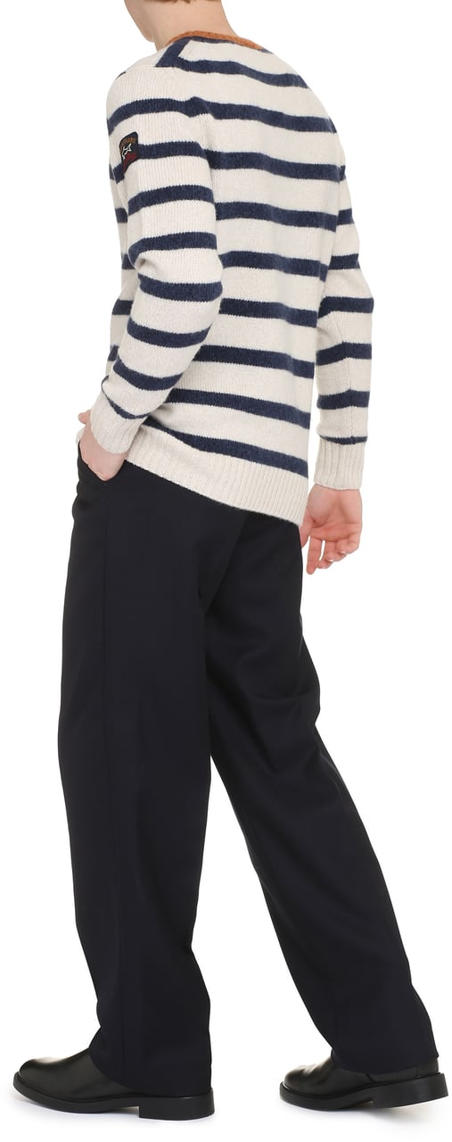 Paul & Shark Wool-blend crew-neck sweater Wit