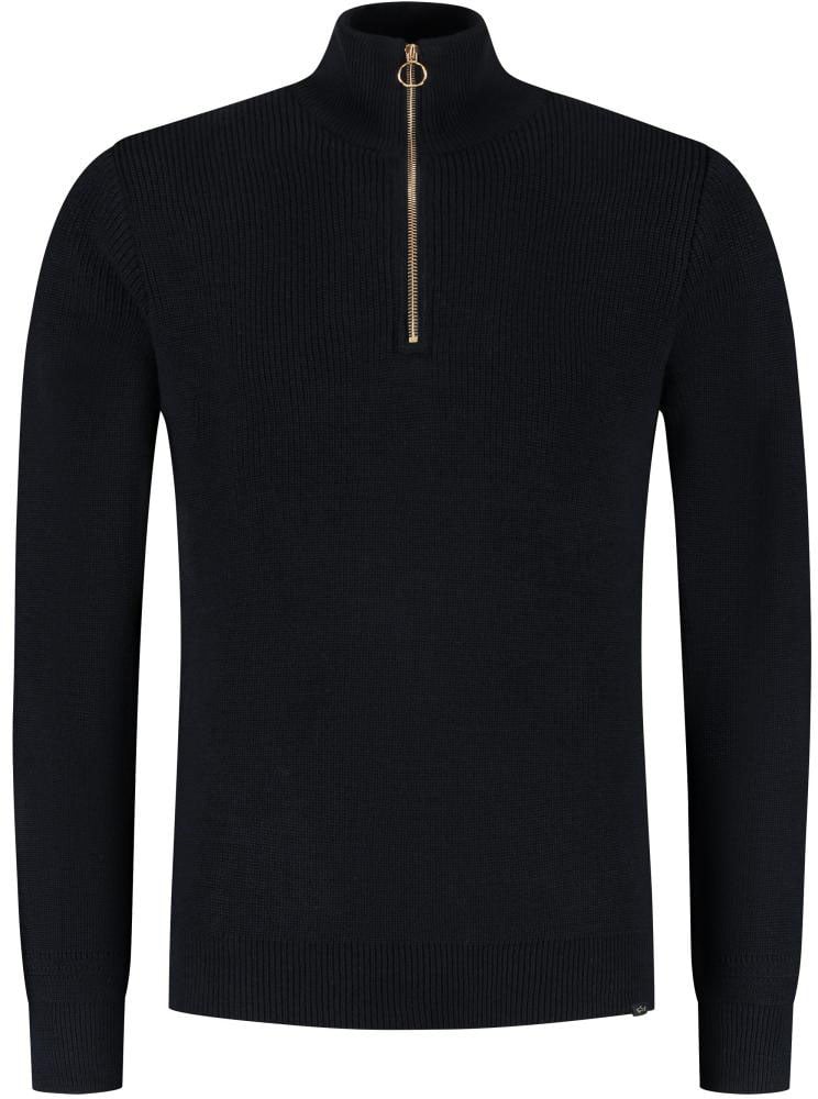 Paul & Shark Men's Knitted Wool Zipped Sweater Blauw
