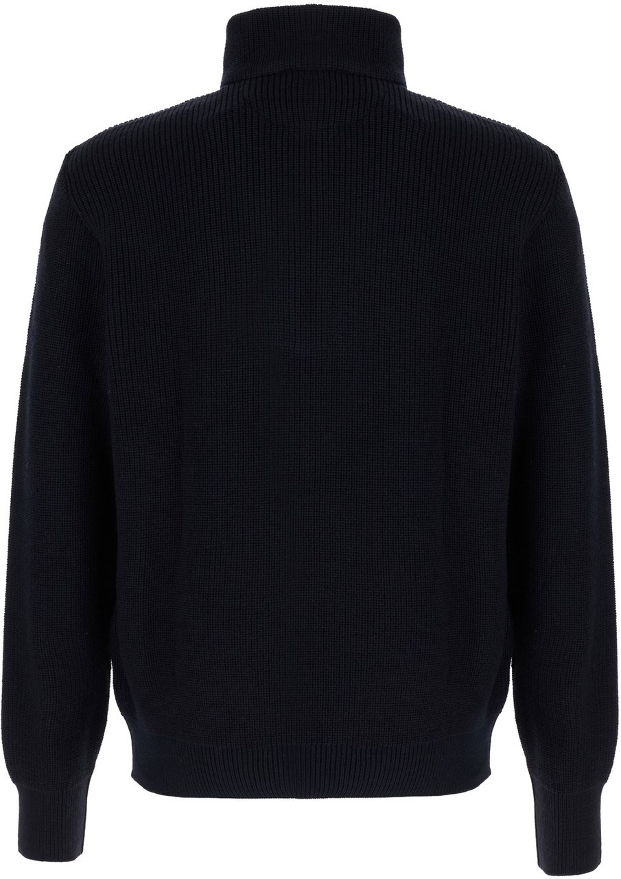 Paul & Shark Midnight blue wool blend sweater Blauw