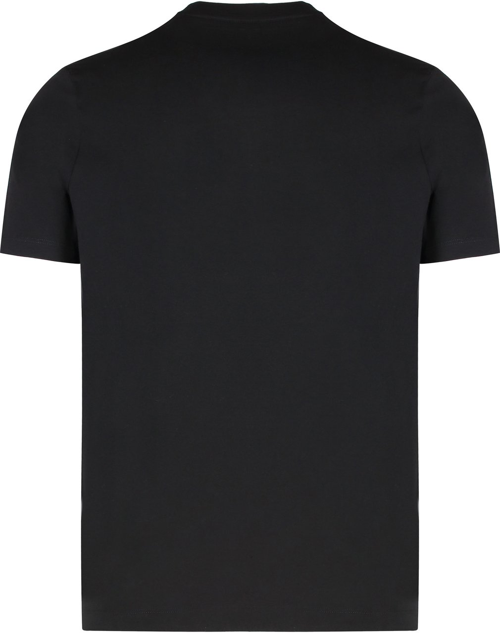 Paul & Shark Black cotton T-shirt with logo Zwart