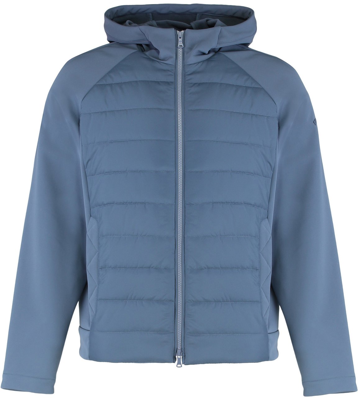 Paul & Shark Technical fabric jacket with zip and hood Blauw