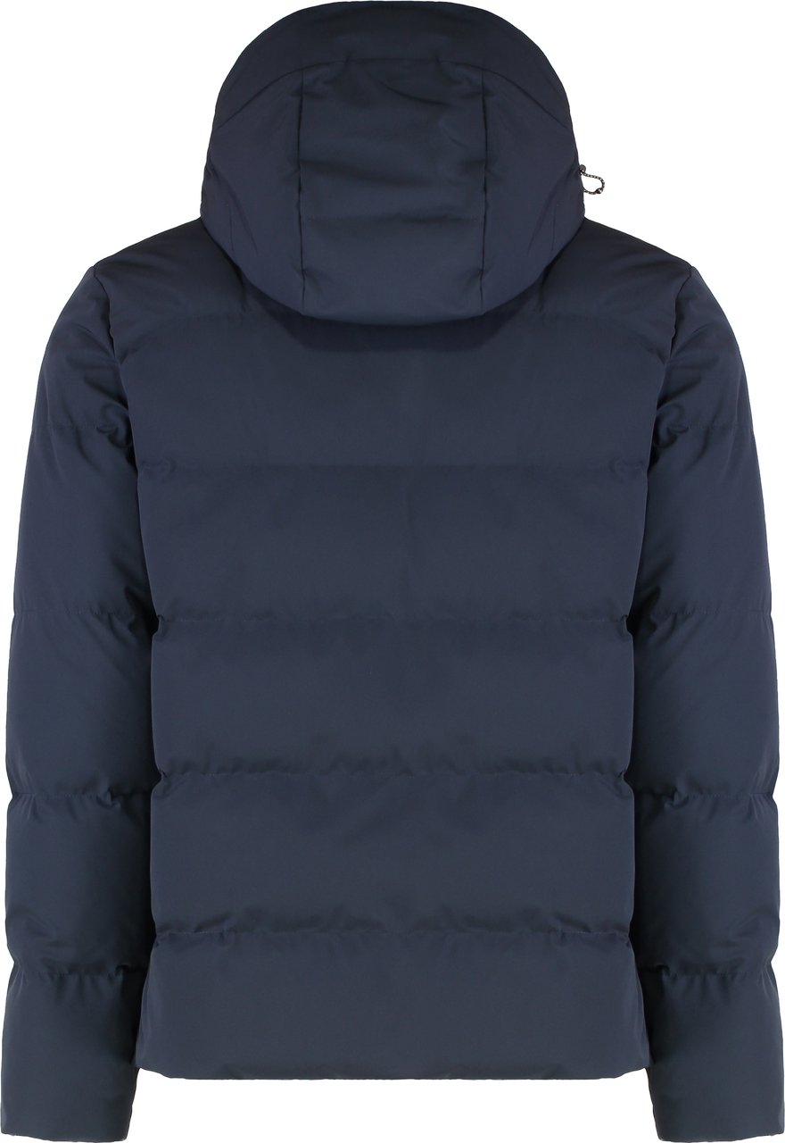 Paul & Shark Hooded short down jacket Blauw