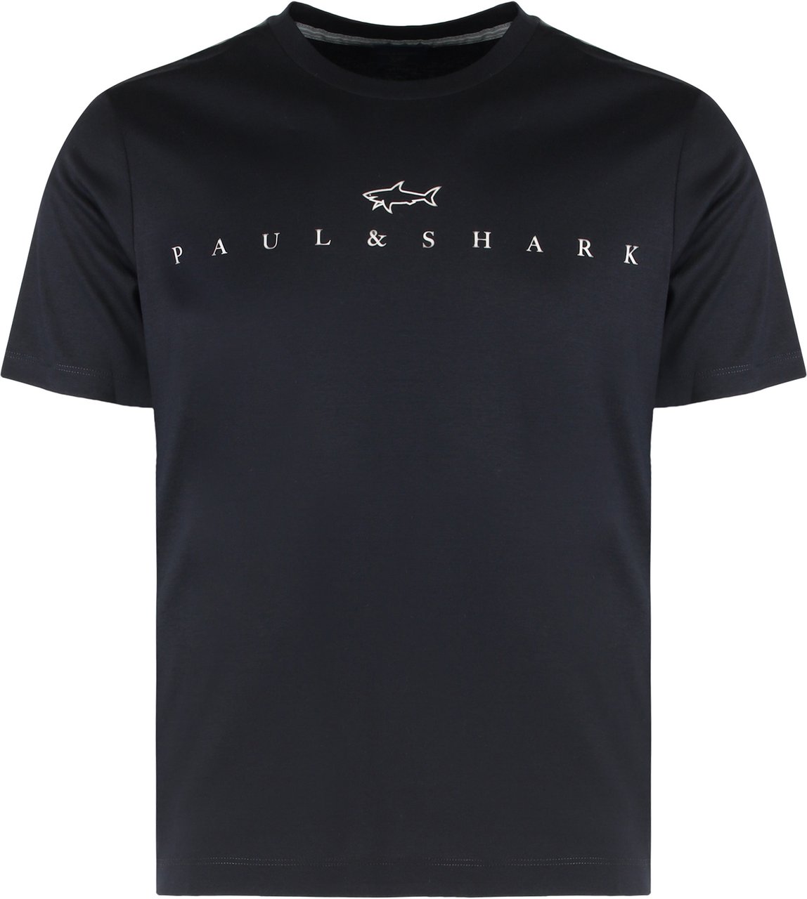 Paul & Shark T-shirt in cotton jersey with logo print Blauw