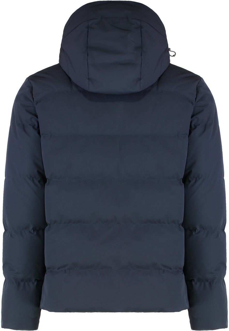 Paul & Shark Hooded short down jacket Blauw