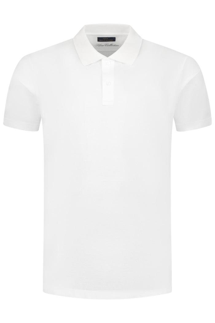 Paul & Shark Men's Knitted Poloshirt C.w. Cotton Wit