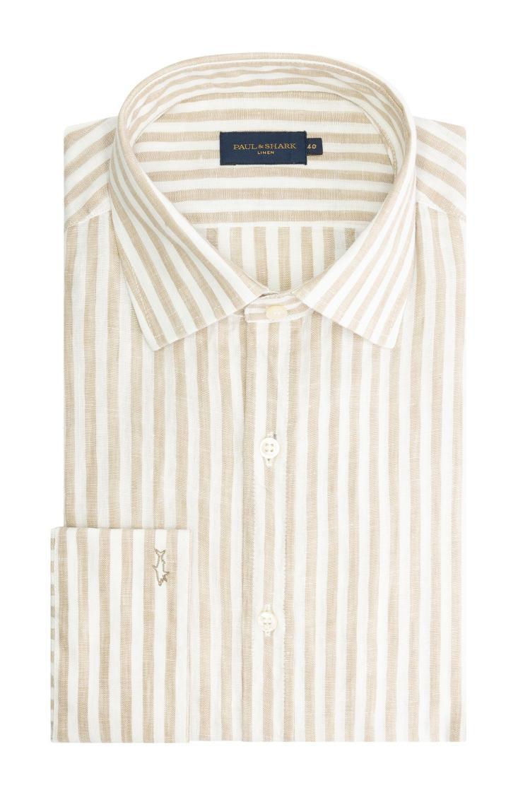 Paul & Shark Linen Shirt Beige