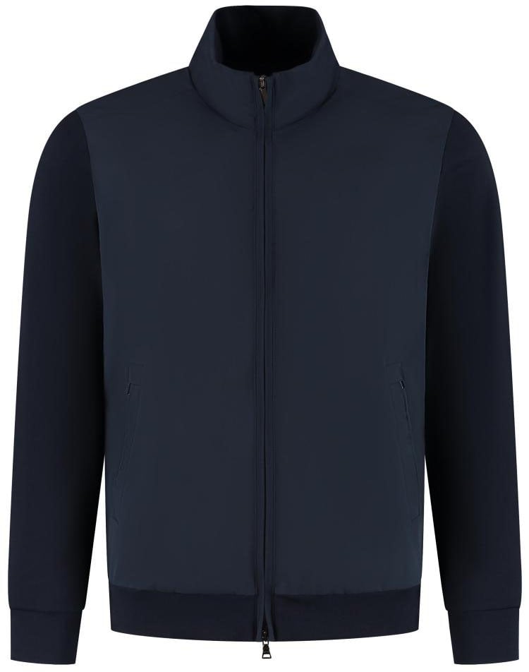 Paul & Shark Cotton Nylon Zipped Sweatshirt Blauw