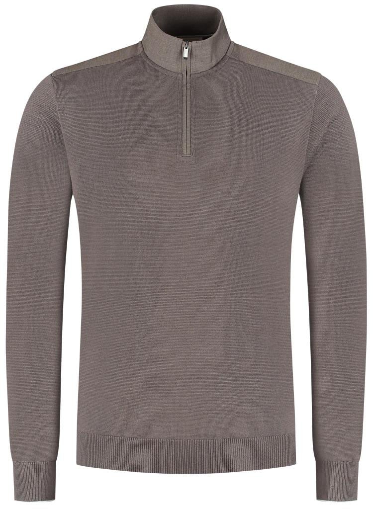 Paul & Shark Men's Knitted Wool Zipped Sweater Bruin