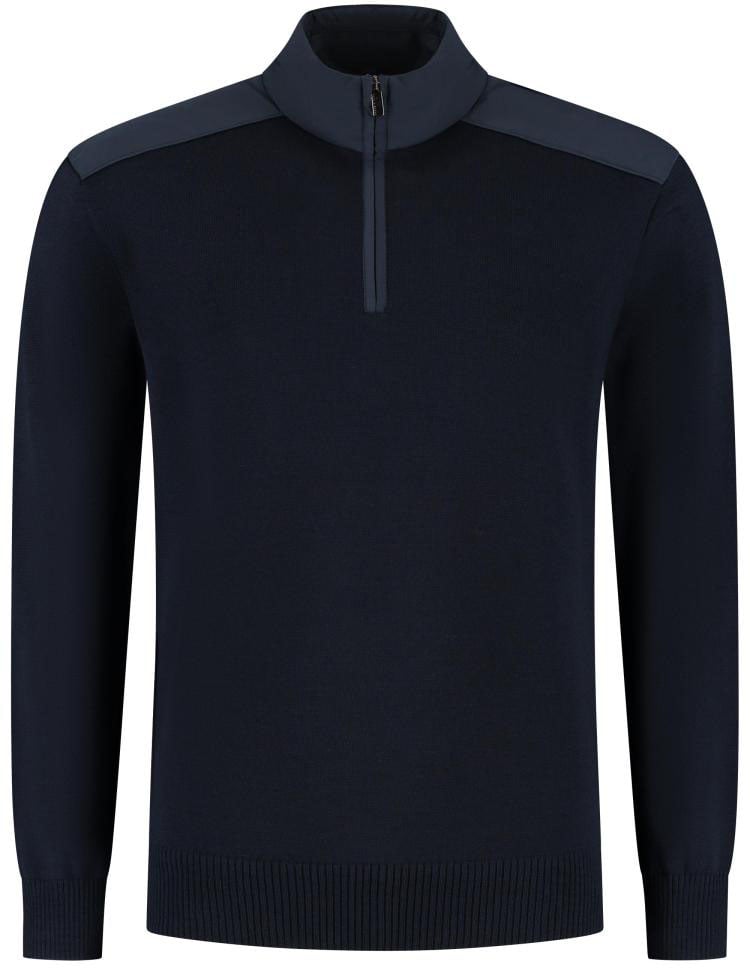 Paul & Shark Men's Knitted Wool Zipped Sweater Blauw