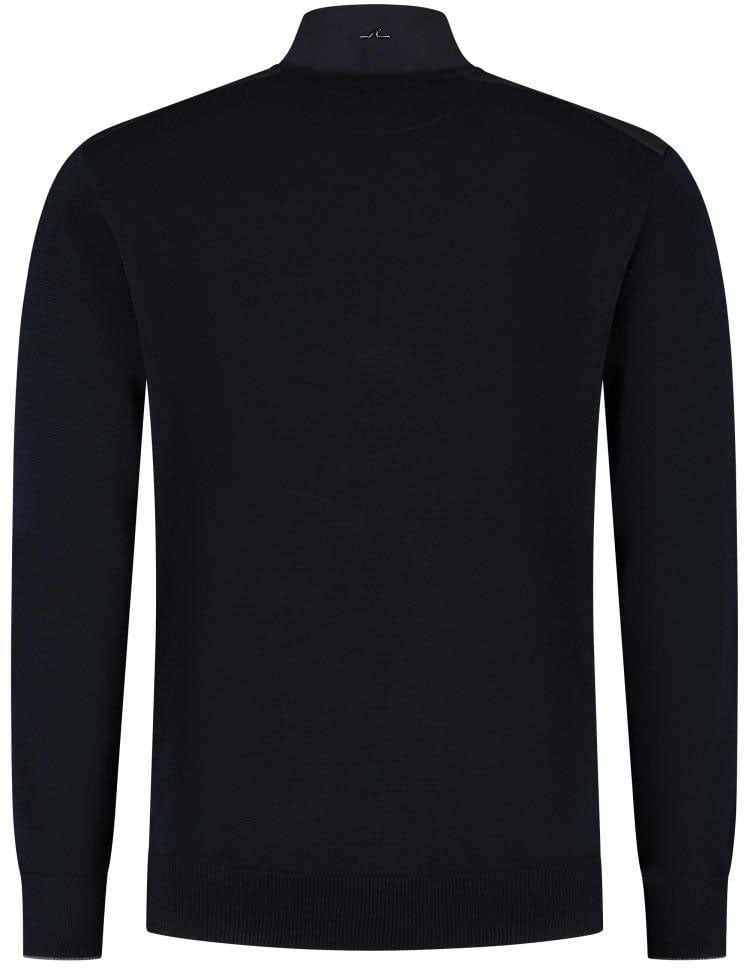 Paul & Shark Men's Knitted Wool Zipped Sweater Blauw