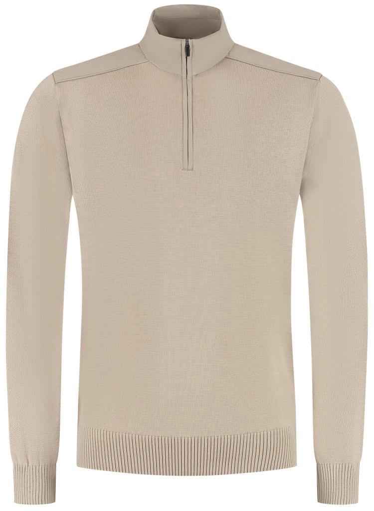 Paul & Shark Men's Knitted Wool Zipped Sweater Beige