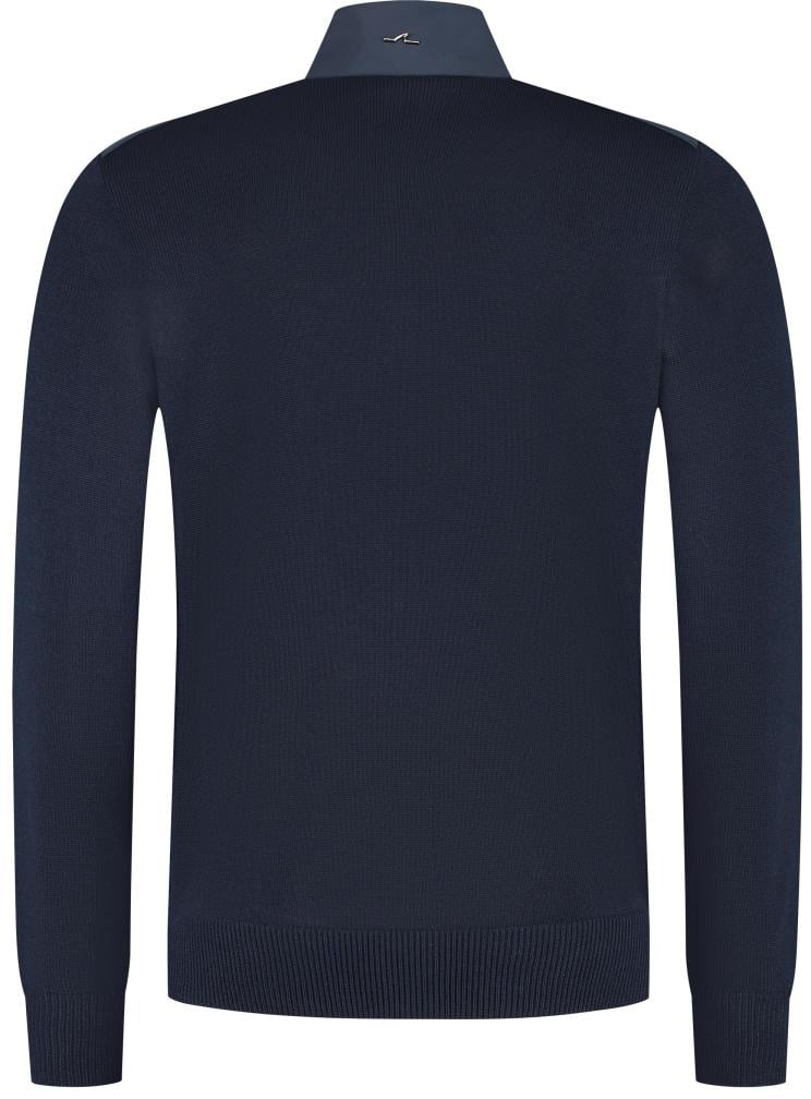 Paul & Shark Men's Knitted Wool Zipped Sweater Blauw