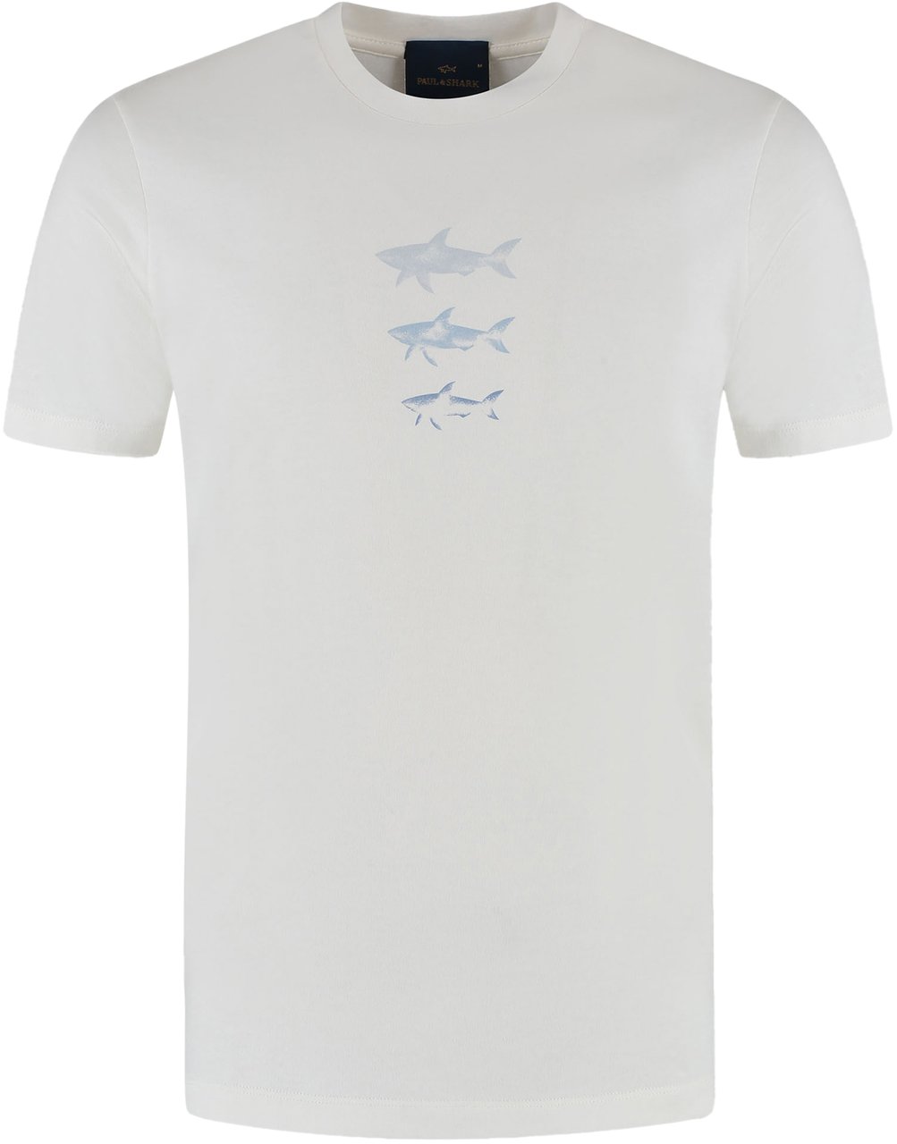 Paul & Shark Men's Knitted Cotton T-shirt Wit